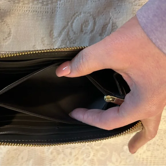 Coach Essential Accordion Zip Wallet in Brown and Gold - Picture 5 of 5